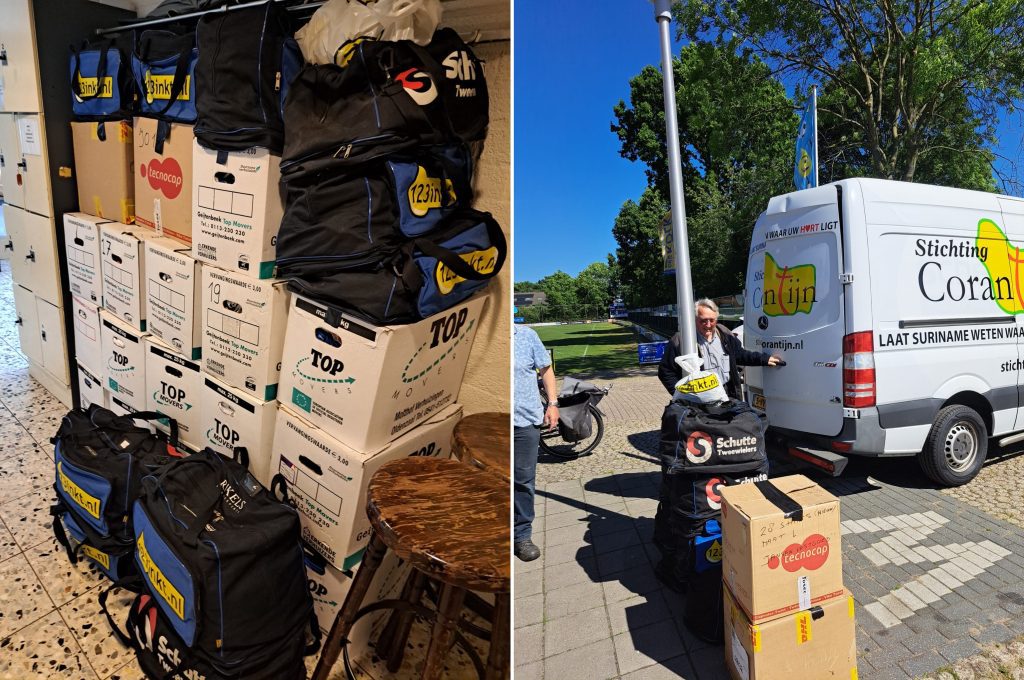 Voetbalkleding opgehaald bij WVF – Stichting Corantijn