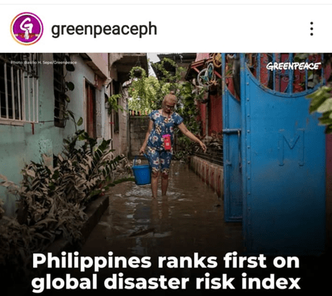 Philippines ranks first on global disaster risk index