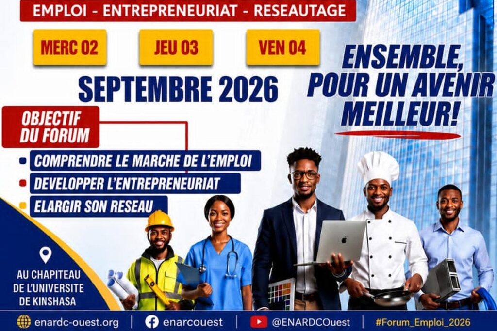 Le Forum de la jeunesse sur l’emploi, l’entrepreneuriat et le réseautage s’annonce imminent à Kinshasa